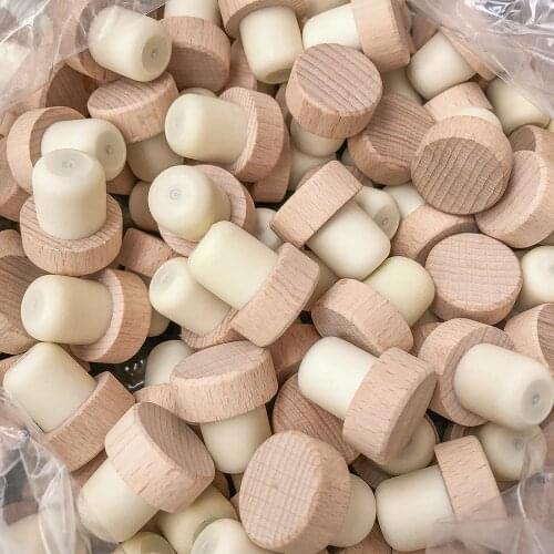 50 Pieces Wine Standard Bottle Stoppers Wooden Cap Cork T-Shaped Wine Stopper Plug Cork Champagne Bottle Wood Stoppers Wholesale