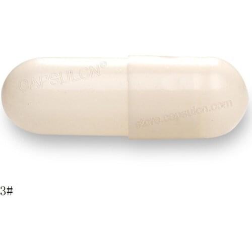 5000 Pieces / Carton White Colored Size 3 Empty Gelatin Joined White Capsules