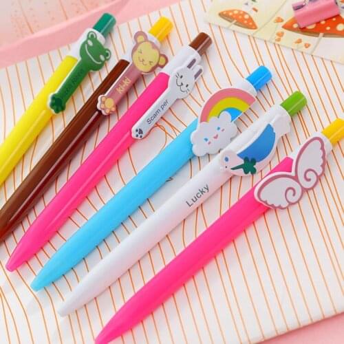 6pcs/Lot colorful animal series ballpoint pens cute gift pen Stationery pen Novelty Office accessories school supplies