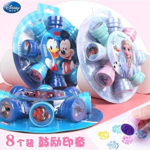 8pcs/batch Disney Encouragement Seal Teacher Office Commendation Seal Comment Cute Reward Seal Childrens Seal Learning Gift