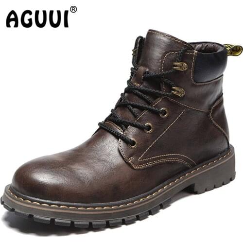 AGUUI Men's Motorcycle Boots