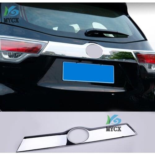 ACCESSORIES FIT FOR TOYOTA HIGHLANDER KLUGER 2014 2015 CHROME REAR TRUNK DOOR STRIP TAILGATE LID COVER TRIM BOOT