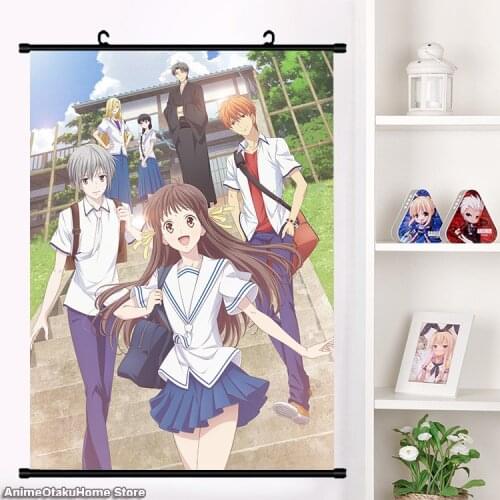 Anime Fruits Basket Honda Tooru Soma Kyo Soma Yuki Wall Scroll Mural Poster Wall Hanging Poster Home Decor Collection Art Gifts