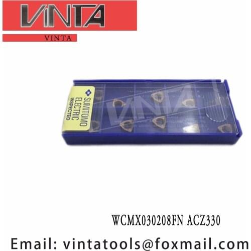 Free shipping high quality WCMX030208FN ACZ330 cnc carbide turning inserts