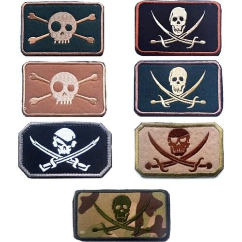 Skull Pirate Liberty Freedom Patch Armband Badge Military Decorative Sewing Applique Embellishment Tactical Patches