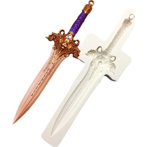 Long Sword Silicone Mold Fondant Chocolate Sugarcraft Mould Cake Decorating Tools