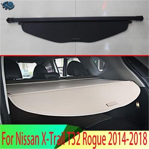 For Nissan X-Trail T32 Rogue 2014-2018 Aluminum+Canvas Rear Cargo Cover privacy Trunk Screen Security Shield shade Accessories