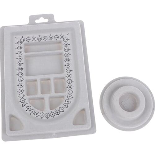 DIY Gray Flocked Bead Board For Bracelet Necklace Beading Jewelry Making Organizer Tray Design Craft Measuring Tool Accessories