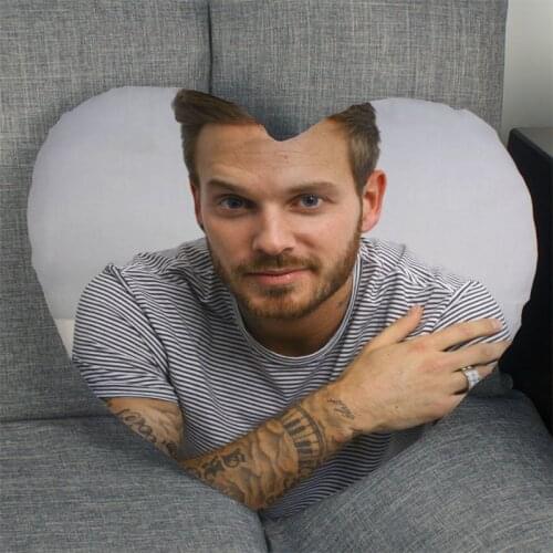 Hot Sale Custom Singer M Pokora Heart Shape Pillow Covers Bedding Comfortable Cushion/High Quality Pillow Cases
