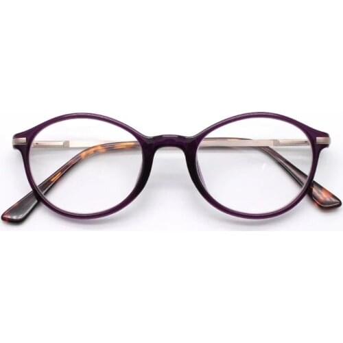 Hot sale women man eyeglasses frame fashion designer round glasses 5307 purple frame 49 145mm