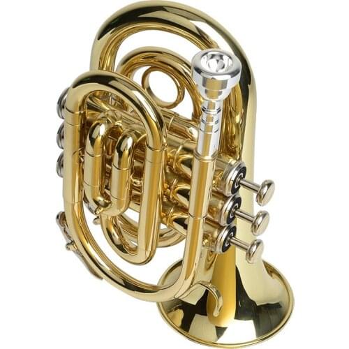 Small musical instrument palm trumpet B flat pocket trumpet