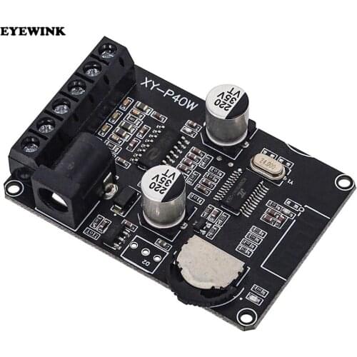 Bluetooth 5.0 stereo audio power amplifier board 40Wx2 Bluetooth receiver DC 12/24V supply XY-P40W