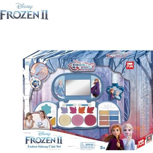 Genuine Child Safety Frozen Fashion Makeup Box Cosmetics Washing Girl Dress Up Gift Toy