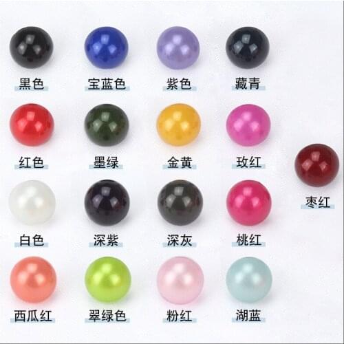 DIY Sewing Buttons 10mm candy color Plastic Imitation Pearl Mushroom Clothing Round Sweater Shirt shank button 100pcs/lot