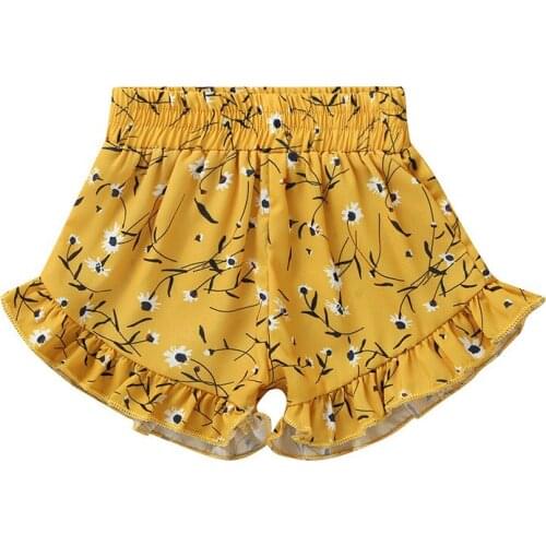 Hot Baby Short Baby Girl Lovely Floral Printed Bottom Short Pants Kids Spring Summer Fashion Wide leg Bloom shorts