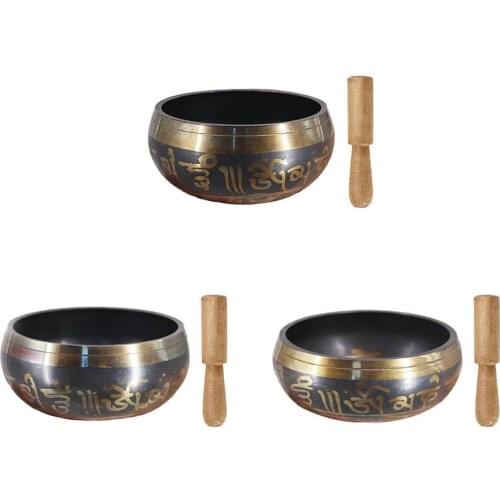 Tibetan Singing Buddhism Meditation Bell Hand Hammered Chakra Brass Spiritual Healing Gift 4.8 Copper Buddhist Yoga R7G7