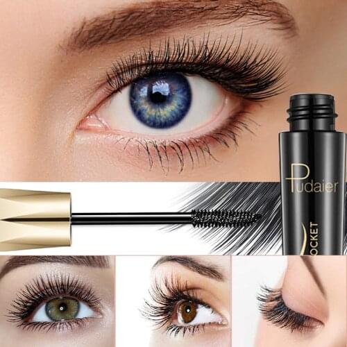 Newly 2021 Crown Mascara 4D Waterproof Silk Fiber Thick Lengthening Mascara No Clumping Smudge Proof Eyelashes