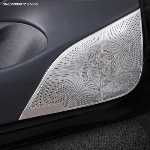 Interior Stereo Audio Speaker Car Side Door Loudspeaker Stereo Bezel Ring Cover Trim For Tesla Model 3 2017 2018 2019 2020 2021