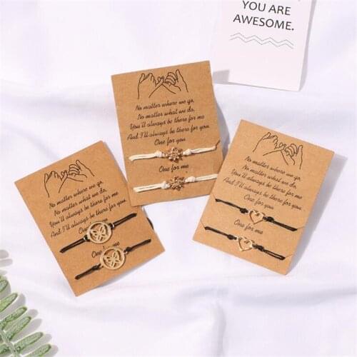 2Pcs Couple Bracelet Pinky Promise Relationship Bracelets Gifts For Best Friends Couples Mom Daughter Teenage Matching Bracelets