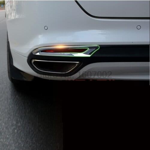 For Ford Mondeo Fusion Contour 2013 2014 2pcs Chrome Car Rear Tail Light Lamp Moulding Cover Trim Protective Accessories