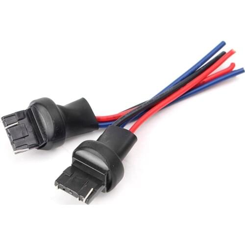 2pcs Male Adapter Wiring Harness Sockets Wire Kit For DRLTail Lamp 7443 7441 7444NA T20 990 991 992 7443R