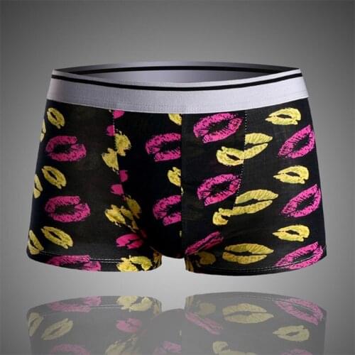 5PCS LOT 18 Multi Fashion Underwear Men Boxers Underpants Sexy Print ManS Pants Cuecas Boxer Shorts Man Masculinas Calzoncillos