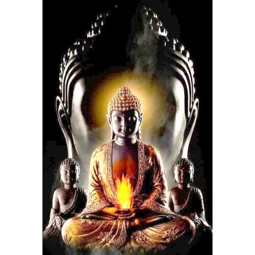 NEW Full square diamond 5D DIY diamond embroidery Buddha with candle diamond painting Cross Stitch Rhinestone mosaic decoration