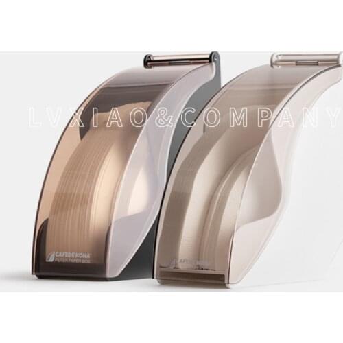 CAFEDE KONA Hand Drip Filter Carton V60 Filter Paper Holder Dustproof Box Storage Filter Rack Household