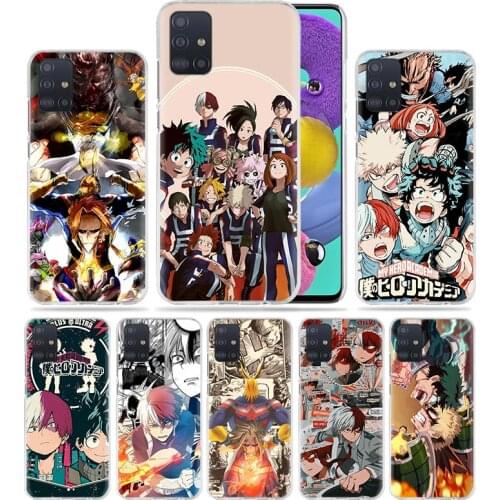 My Hero Academy Case For Samsung Galaxy A51 A71 A21s M31 M30s Hard Phone Coque M21 M51 A41 A31 A02s A12 Plastic Capas Anime
