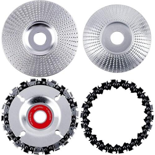 Wood Carving Disc Tungsten Grinding Grinder Chain Disc Chain Wood Polishing Shaping Disc for Wood Cut Polishing Wheel Plate