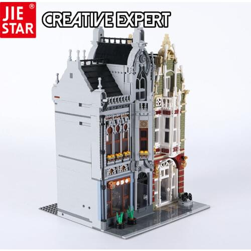 JIESTAR Creative Expert Street View Weapon Museum 89125 Moc Bricks Modular House Building Blocks Model Toys Garden Center
