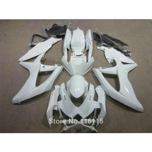 Fairing kit for SUZUKI K8 K9 GSXR 600 700 2008 2009 2010 GSXR600 GSXR750 08 09 10 white black plastic fairings 62-6