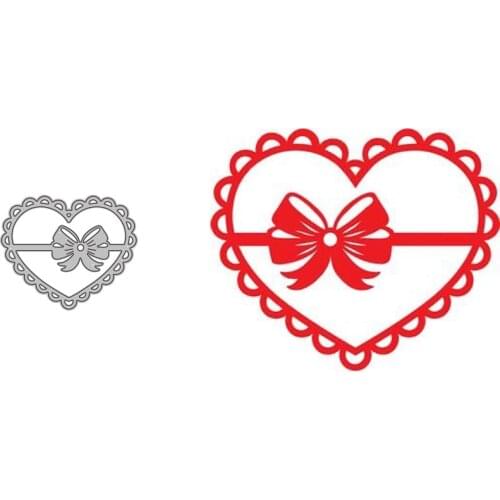 Metal Cutting Dies Streamer Heart 2 for Scrapbooking DIY Crafts Stencil Card Make Album Decorative New 2021