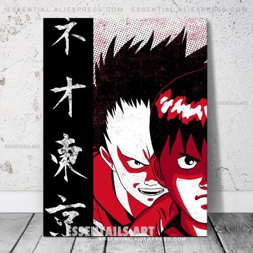 Neo Tokyo Shotaro Kaneda Tetsuo Shima Akira Anime Manga Poster Wall Art Print Living Room Home Decor Painting Decoration Canvas