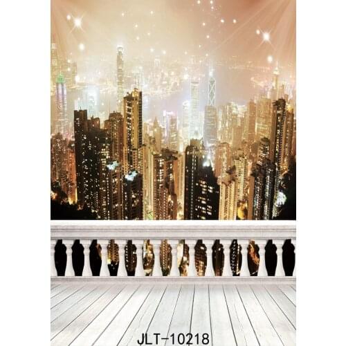 Night Scene of Flourishing City Vinyl Photography Backgdrop Photoshoot Background Props for Photographic Studio