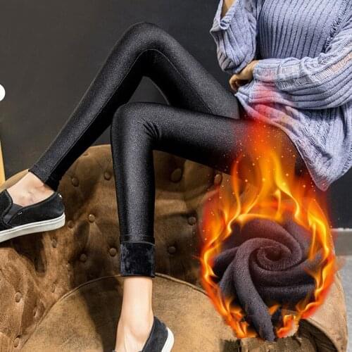 Autumn Winter Women Leggings Plus Size Thick Velvet Big Sizes Large Slim Legging Pants Leggins Black Warm All-match