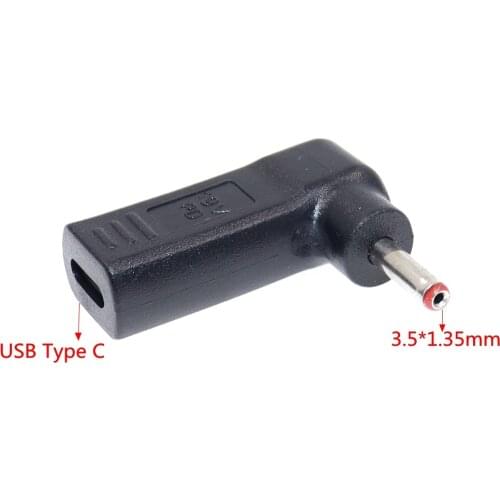 1pcs Dc Power Adapter Connector 3.5x1.35mm Male Plug to USB Type C Female Jack Converter for Laptop Notebook Computer Charger