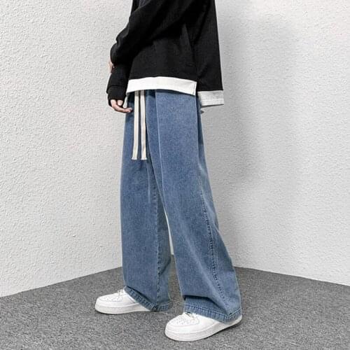 PRIVATHINKER Men's Wide Leg Jeans