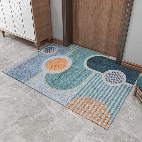 Rectangle Door Mat Carpet Kitchen Mat Bathroom Mat Non-slip Can Be Cut Custom Pattern Mats Carpet Hallway PVC Entrance Door Mats