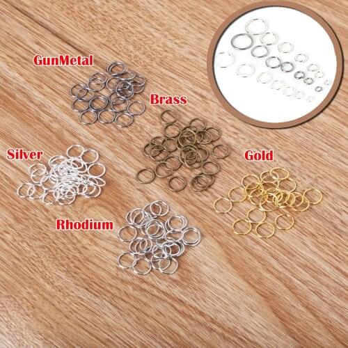 Hot Sale 200/500Pcs Metal Open Single Loops Connectors Jump Rings & Split Ring For DIY Jewelry Findings