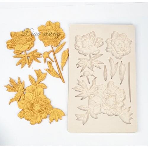 Bloom Flowers Silicone Cake Molds 3D Flower Fondant Mold Cupcake Jelly Candy Chocolate Decoration Baking Tools Moulds M2101