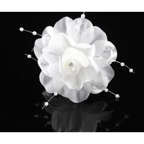Bridal Artificial Flower Hair Clips Wedding Party Fabric Flower Hair fascinators Floral Hair Clips Travel festival ornament