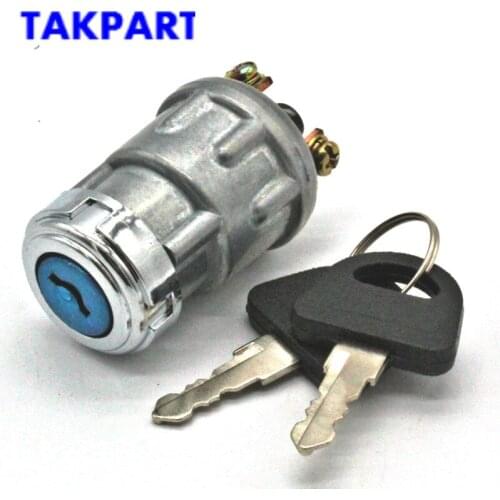 TAKPART for Universal Car Motorcycle Boat 12v Ignition Starter Switch Cover Barrel 2 Keys
