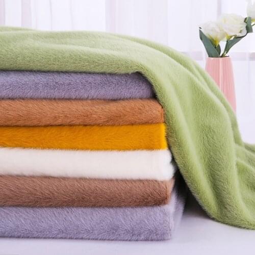 Thin Imitation Mink Plush Cloth Faux Fur Fabric Counter Display Background Cloth Clothing Scarf Vest Fur Collar Fabric