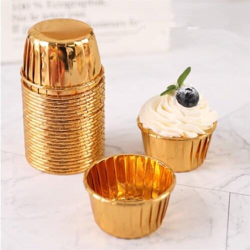 Wedding Decoration 10/25/50pcs Wedding Caissettes Golden Muffin Wrapper Paper Birthday Party Favor Cake Cup Kitchen Baking Tool