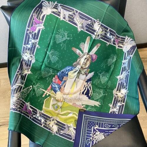 Unisex Square Scarf Turban Headband Hair Accessories 100% Twill Silk Square Wraps 18MM Both Sides Shawls