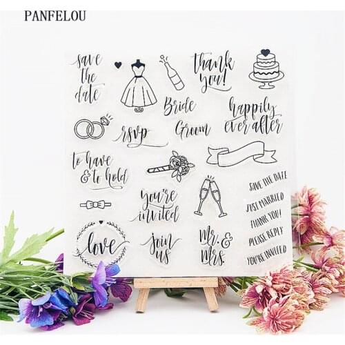 PANFELOU Skirts and glasses Transparent Silicone Rubber Clear Stamps cartoon for Scrapbooking/DIY Easter wedding album