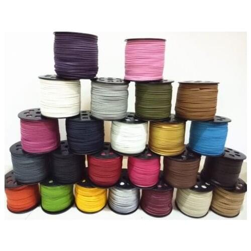 Jewelry white 3mm x1 5mm 100 meter bdt35ed gerwr Faux Flat Suede velvet Lace Leather Cord Jewelry DIY Rope Clothes Shoes