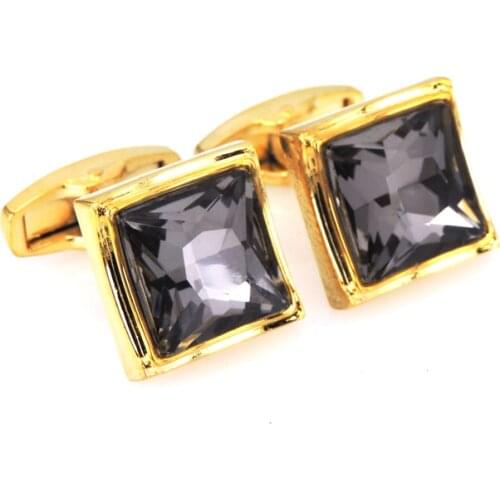 Gold crystal Cufflinks high quality mens fashion shirt brand Cufflinks French shirt wedding Cufflinks