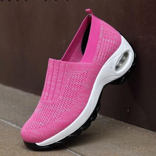 Womens Vulcanized Shoes 2020 Fashion Women Sneakers Light Plus Size 42 Mesh Breathe Casual Sport Shoes Comfortable Flat Shoes
